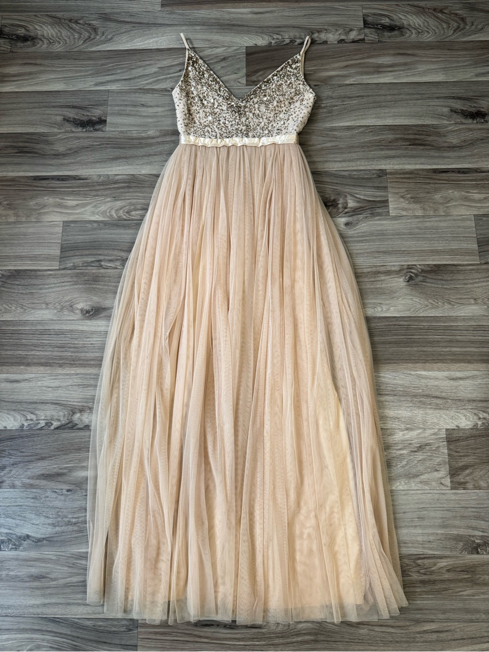 BHLDN Anthropologie Avery Dress Nude Blush Size US 0